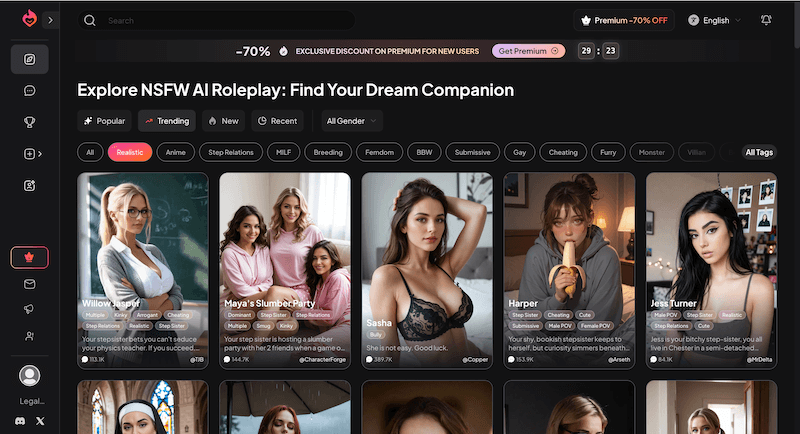 Dream Companion Charaktere: Auswahl gibt es mehr als genug