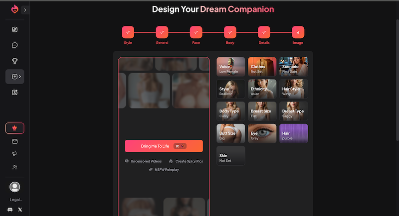 Erschaffe deine eigene KI-Freundin mit Dream Companion