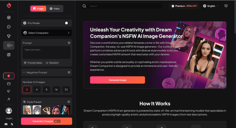 Dream Companion Bildgenerierung