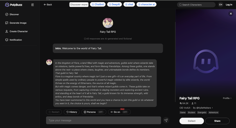 PolyBuzz Persona Feature